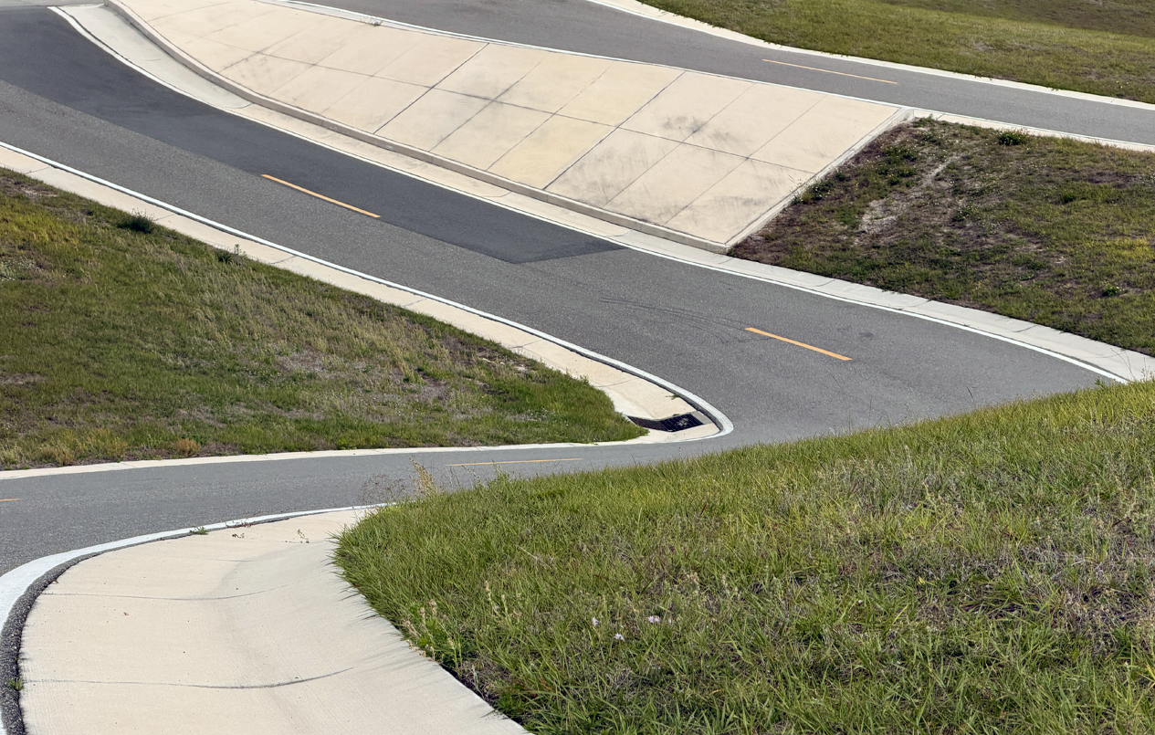 This is a picture of curvy roads at the Geometry Track.