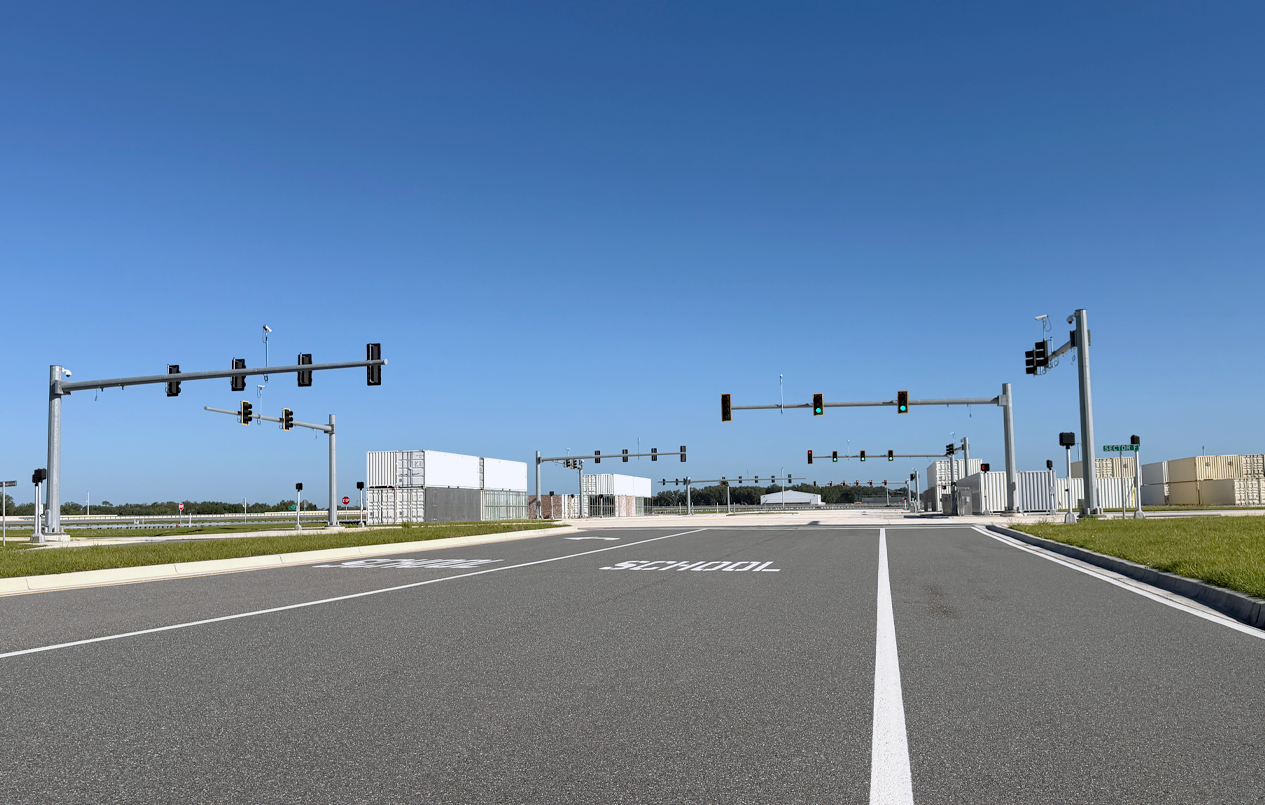 This is a picture of an intersection at the Urban Sector.