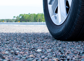 This is a picture of a vehicle tire on the Noise, Vibration and Harshness Sector.