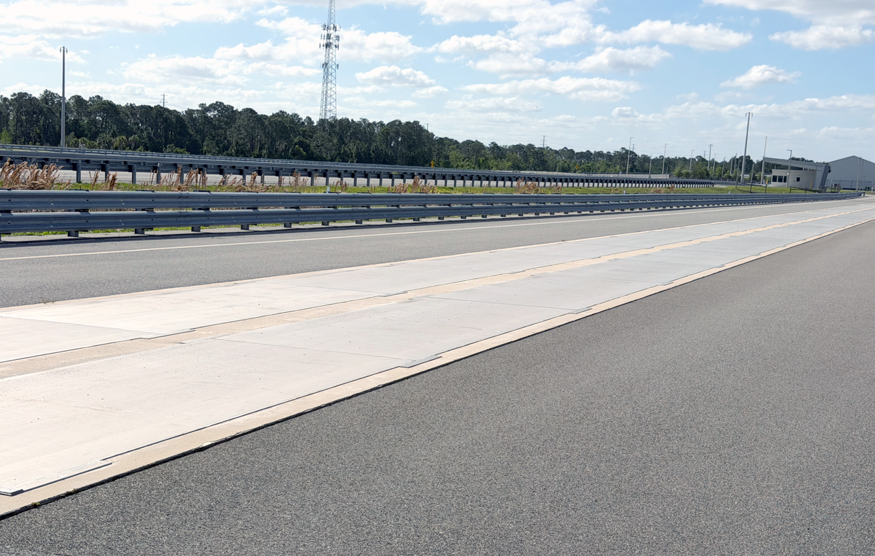 This is a picture of the steel plate track at the Wet Test Track.