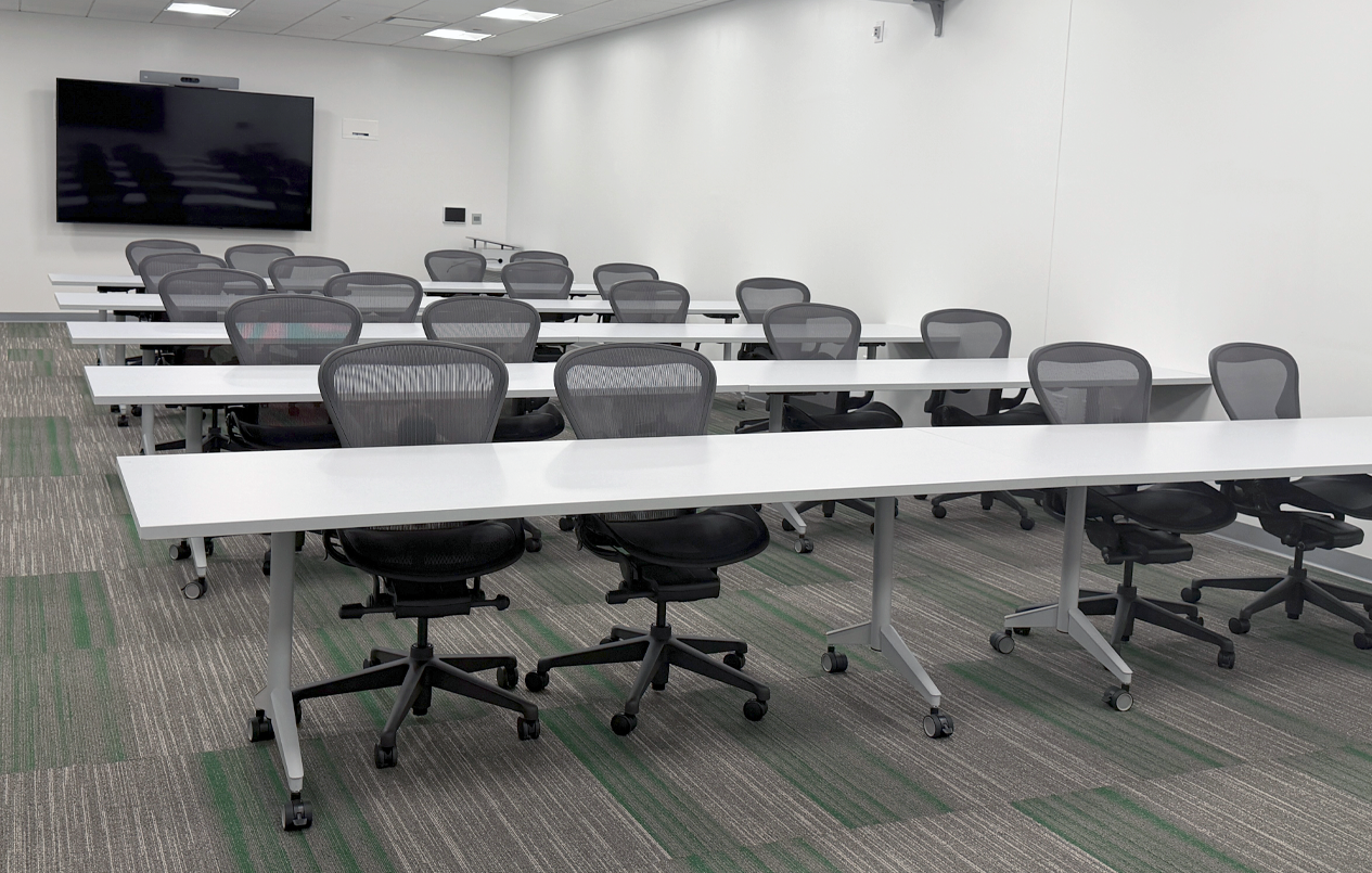 This is a picture of the Arrival and Conference building classroom.